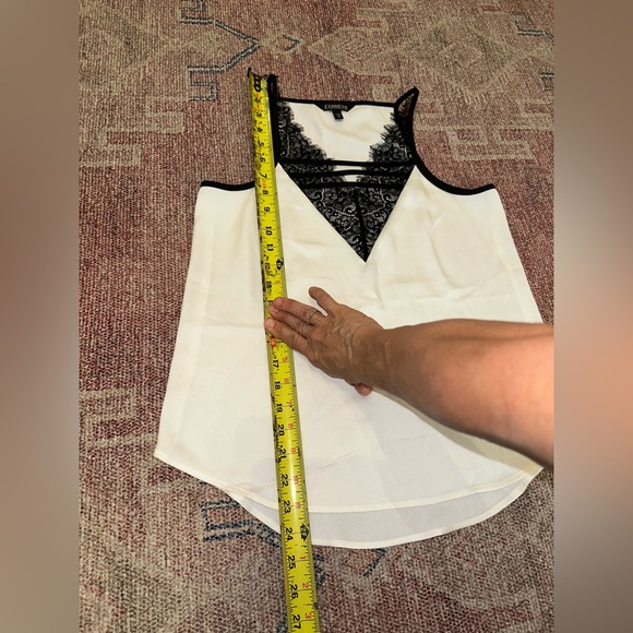 Express Satin and lace dress cami top xs black and white - Picture 4 of 6